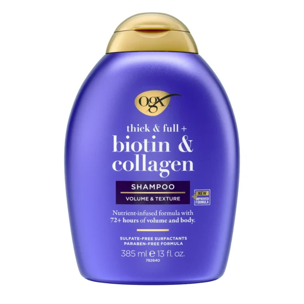 OGX Thick & Full + Biotin & Collagen Volumizing Shampoo, 13 fl. oz - Image 2